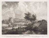 KG 13050
<br/>
De zwemmers.
<br/>
<em>Moyreau, Jean (1690-1762)</em>